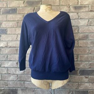 NWT Max Studio V Neck Dolman 3/4 Sleeve Sweater